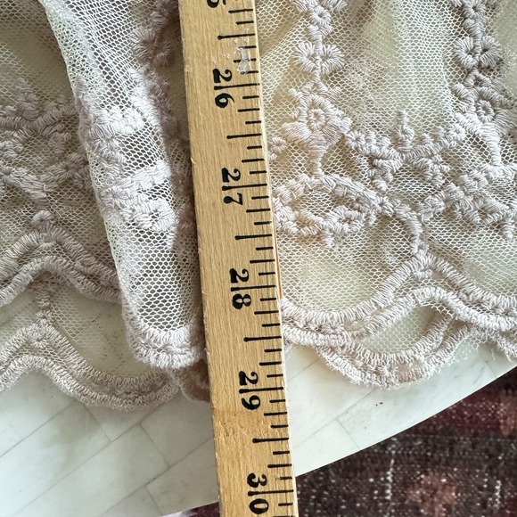 Krazy Kat Sz L Cream Open Knit Long Sleeve Lace Tunic Sweater Cottagecore Fairy - Picture 9 of 10